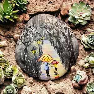 Hand-Painted Garden / Display Rock